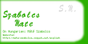 szabolcs mate business card