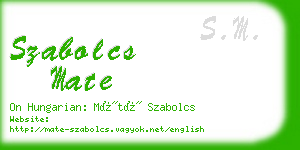 szabolcs mate business card